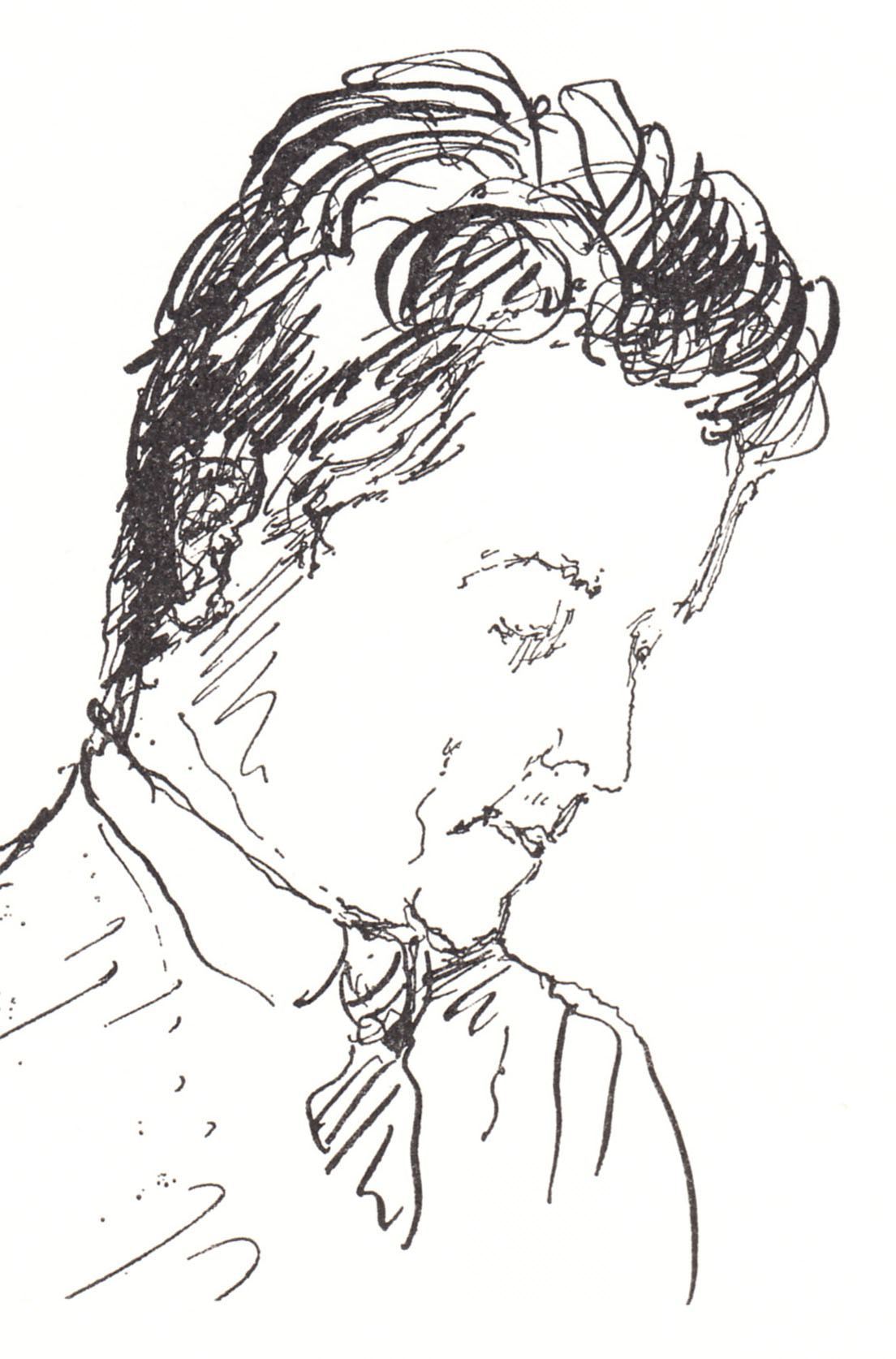 Portrait de Georges Marlier réalisé par son épouse, l'artiste Alice Frey.
